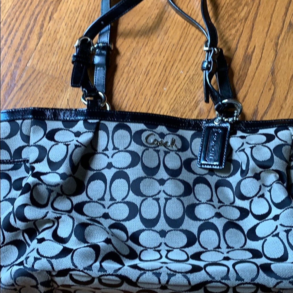 Coach bag- grey and black